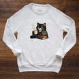 I'm Retired 2026 Cat Reading Book Retirement Raglan Sleeve Sweatshirt Heather Mustard I'm Retired 2026 Cat Reading Book Retirement Raglan Sleeve Sweatshirt Heather Mustard