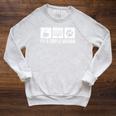 I'm A Simple Woman Tea Books & Dogs Reading Lover Raglan Sleeve Sweatshirt Heather Mustard