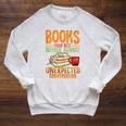 Introverts Book Club Members Readers Books Bibliophiles Raglan Sleeve Sweatshirt Heather Mustard