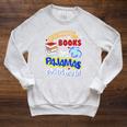 If It Involves Books And Pajamas Count Me In Raglan Sleeve Sweatshirt Heather Mustard