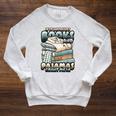 If It Involves Books And Pajamas Count Me In Reading Night Raglan Sleeve Sweatshirt Heather Mustard