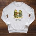 It’s A Good Day To Read A Book – Reading Frog Raglan Sleeve Sweatshirt Heather Mustard It’s A Good Day To Read A Book – Reading Frog Raglan Sleeve Sweatshirt Heather Mustard