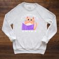 It's a Good Day To Read a Book Cat Kitty Reading Book Men Women Kids Raglan Sleeve Sweatshirt Heather Mustard It's a Good Day To Read a Book Cat Kitty Reading Book Men Women Kids Raglan Sleeve Sweatshirt Heather Mustard