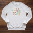 It's A Good Day To Read A Book Reading Librarian Teacher Kid Raglan Sleeve Sweatshirt Heather Mustard