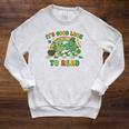 It's Good Luck To Read St Patrick's Day Book Lucky Raglan Sleeve Sweatshirt Heather Mustard It's Good Luck To Read St Patrick's Day Book Lucky Raglan Sleeve Sweatshirt Heather Mustard