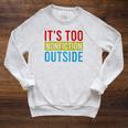 Its Too Nonfiction Outside Book Lovers Reading Vintage Raglan Sleeve Sweatshirt Heather Mustard