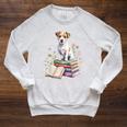 Jack Russell Terrier Bookworm Flowers Book Reading Books Raglan Sleeve Sweatshirt Heather Mustard Jack Russell Terrier Bookworm Flowers Book Reading Books Raglan Sleeve Sweatshirt Heather Mustard