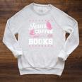Jesus Coffee And Books Christian Reading Literary Raglan Sleeve Sweatshirt Heather Mustard