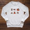 Just Bookworm Things Dog Book Reading Jack Russell Terrier Raglan Sleeve Sweatshirt Heather Mustard