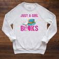 Just a Girl Who Loves Books Book Lover Reader Bookworm Raglan Sleeve Sweatshirt Heather Mustard Just a Girl Who Loves Books Book Lover Reader Bookworm Raglan Sleeve Sweatshirt Heather Mustard