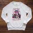 Just A Girl Who Loves Books And Wolves Librarian Teacher Raglan Sleeve Sweatshirt Heather Mustard
