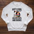 Just A Girl Who Loves Calico Cats And Books Minimal Tee Raglan Sleeve Sweatshirt Heather Mustard Just A Girl Who Loves Calico Cats And Books Minimal Tee Raglan Sleeve Sweatshirt Heather Mustard