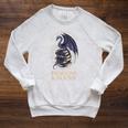 Just a Girl Who Loves Dragons & Books Women Dragon Bookish Raglan Sleeve Sweatshirt Heather Mustard