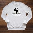 Just One More Chapter Cat Love Cat Book Raglan Sleeve Sweatshirt Heather Mustard