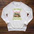 I Just Want To Work In My Garden And Read Books Gardening Raglan Sleeve Sweatshirt Heather Mustard