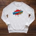 Kansas City Missouri MO Pop Art Comic Book Inspired Raglan Sleeve Sweatshirt Heather Mustard
