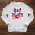 Kawaii Axolotl Readsolotl Book Lover Reading Bookworm Girls Raglan Sleeve Sweatshirt Heather Mustard