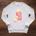 Kewpie Baby Magic Spell Book Witchcraft Halloween Gothic Raglan Sleeve Sweatshirt Heather Mustard