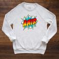 Kids Boys Amir Name Comic Book Superhero Raglan Sleeve Sweatshirt Heather Mustard