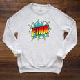 Kids Boys Finn Name Comic Book Superhero Raglan Sleeve Sweatshirt Heather Mustard Kids Boys Finn Name Comic Book Superhero Raglan Sleeve Sweatshirt Heather Mustard