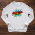 Kids Boys Thiago Comic Book Superhero Name Raglan Sleeve Sweatshirt Heather Mustard