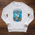 Kids Toddler Boy Reading Is Jawsome Shark Book Lover Kids Nerdy Raglan Sleeve Sweatshirt Heather Mustard