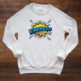 Kindness Is My Superpower Comic Book Style Raglan Sleeve Sweatshirt Heather Mustard