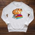 Leopard Gecko With Book Lizard Reptile Lover Raglan Sleeve Sweatshirt Heather Mustard Leopard Gecko With Book Lizard Reptile Lover Raglan Sleeve Sweatshirt Heather Mustard