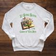 Let Books Bloom In The Garden Of Your Mind Floral Raglan Sleeve Sweatshirt Heather Mustard