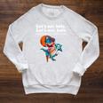 Let's Eat Kids Punctuation Saves Books Grammar Raglan Sleeve Sweatshirt Heather Mustard