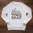 Let's Read Books Raglan Sleeve Sweatshirt Heather Mustard