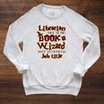 Librarian BCS Book Wizard Isn't a Job Title Library Raglan Sleeve Sweatshirt Heather Mustard