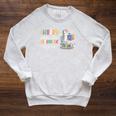 Librarian Book Reader Reading Unicorn Adventure Raglan Sleeve Sweatshirt Heather Mustard