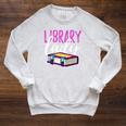 Librarian Library Reading Bookworm Books Raglan Sleeve Sweatshirt Heather Mustard