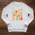 Library Squad Team Librarian Teacher Book Lover Retro Groovy Raglan Sleeve Sweatshirt Heather Mustard