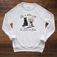 Life Better With 2 Cats Books Kitten Kitty Women Girls Kids Raglan Sleeve Sweatshirt Heather Mustard