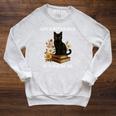 Life Is Better With Cats And Books Cute Cat Lover For Men Women Kids Raglan Sleeve Sweatshirt Heather Mustard Life Is Better With Cats And Books Cute Cat Lover For Men Women Kids Raglan Sleeve Sweatshirt Heather Mustard