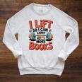 Lift So I Can Carry More Books Reading Lovers Reader Workout Premium Tri-Blend Raglan Sleeve Sweatshirt Heather Mustard