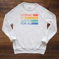 Literacy And Justice For All Reading Book Club Librarian Premium Tri-Blend Raglan Sleeve Sweatshirt Heather Mustard