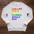 Live Like Book In Florida LGBTQ Rainbow LGBTQIA Pride Raglan Sleeve Sweatshirt Heather Mustard Live Like Book In Florida LGBTQ Rainbow LGBTQIA Pride Raglan Sleeve Sweatshirt Heather Mustard