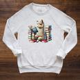 Llama Reading Book Reader Bookworm Alpaca Lover Raglan Sleeve Sweatshirt Heather Mustard Llama Reading Book Reader Bookworm Alpaca Lover Raglan Sleeve Sweatshirt Heather Mustard