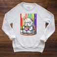 Llamen Cute Kawaii Llama Eating Ramen And Reading Books Raglan Sleeve Sweatshirt Heather Mustard