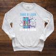 Take A Look Its In A Book Shirt Reading Readers Raglan Sleeve Sweatshirt Heather Mustard