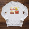 i Love Reading Apparel All i Need Is My Dog And a Good Book Men Women Raglan Sleeve Sweatshirt Heather Mustard