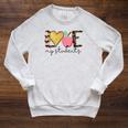 Love My Students Book Pencil Apple Back To School Raglan Sleeve Sweatshirt Heather Mustard Love My Students Book Pencil Apple Back To School Raglan Sleeve Sweatshirt Heather Mustard