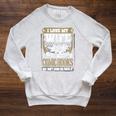I Love My Wife More Than Comic Books Graphic Raglan Sleeve Sweatshirt Heather Mustard