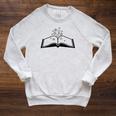Magic Spell Book Raglan Sleeve Sweatshirt Heather Mustard