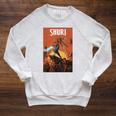 Marvel Comixology Shuri And Iron Man Comic Book Cover Raglan Sleeve Sweatshirt Heather Mustard
