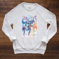 Marvel The Marvels Comic Book Cover 1 Raglan Sleeve Sweatshirt Heather Mustard