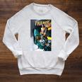 Marvel Thanos Is Dead Killed By Gamora Comic Book Cover Raglan Sleeve Sweatshirt Heather Mustard